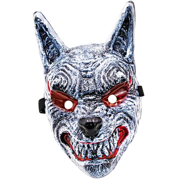 Tocado decorativo de Halloween de lobo para representaciones teatrales de carnaval y disfraces. Gris