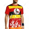 thumbnail image 5 of Exclusive design Uganda Flag Grain 3D Printed Men For Running Bike Soccer Tennis Fitness Sports tshirt Mesh Fans Short T-shirt, 5 of 16