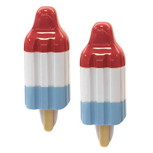 O2COOL Boca Clips Beach Towel Clips Red White And Blue Popsicle