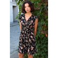 thumbnail image 4 of Natasha Floral Print Short Dress Self Belt Pockets Ruffle Trim, 4 of 4