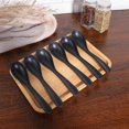 thumbnail image 2 of 6PCS A5 Melamine Flatware Black Imitation Porcelain Soup Spoon Durable Tableware for Home (140071), 2 of 2
