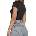 thumbnail image 4 of ZXSXSY Womens Short Sleeve Graphic Crop Tops Vintage Tees Summer Cute T Shirts, 4 of 6