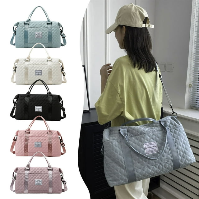 Fiudx Bolsa de Viaje Impermeable para Gimnasio con Neceser, Multiusos, Ligera para Viajes y Deportes, Correa Ajustable, 47 X 29 X 18 Cm.