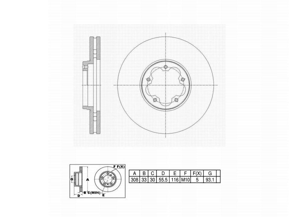 Winstop Brake Rotor, Front WS251552, Ford Transit-250 2023-2015