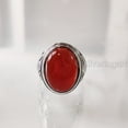 thumbnail image 2 of Carnelian Mans Ring, Natural Carnelian Gents Ring, Birthstone Silver Jewelry, 925 Silver Ring, Birthday Gift, Heavy Mens Ring, Arabic Design, Oxidized Mans Ring, Christmas, Turkey Mens Signet Ring, 2 of 7