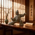 thumbnail image 5 of 3 PCS Tai Chi Statues, Yin Yang Figurine for Home Decor, Meditation Zen Sculpture, Feng Shui Gift, Handcrafted Sandstone Artwork for Office Bookshelf Desktop Decor (Style All), 5 of 13
