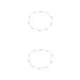 thumbnail image 4 of Collar de perlas de plata Minnieouse para mujer 2piezas Blanco 45cm, 4 of 6
