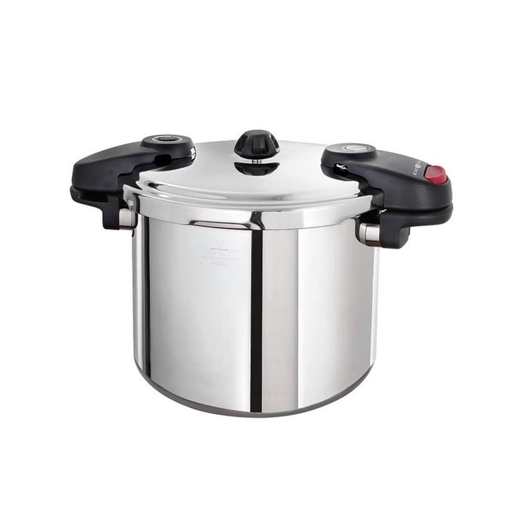 Buffalo QCP435 37-Quart Stainless Steel Pressure Cooker, Commercial large pressure  cooker, large pressure canner, large kitchen appliance, steam rack  included, removable parts easy to clean 