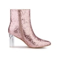 thumbnail image 3 of Unique Bargains Women's Clear Block Heel Glitter Ankle Booties, 3 of 8