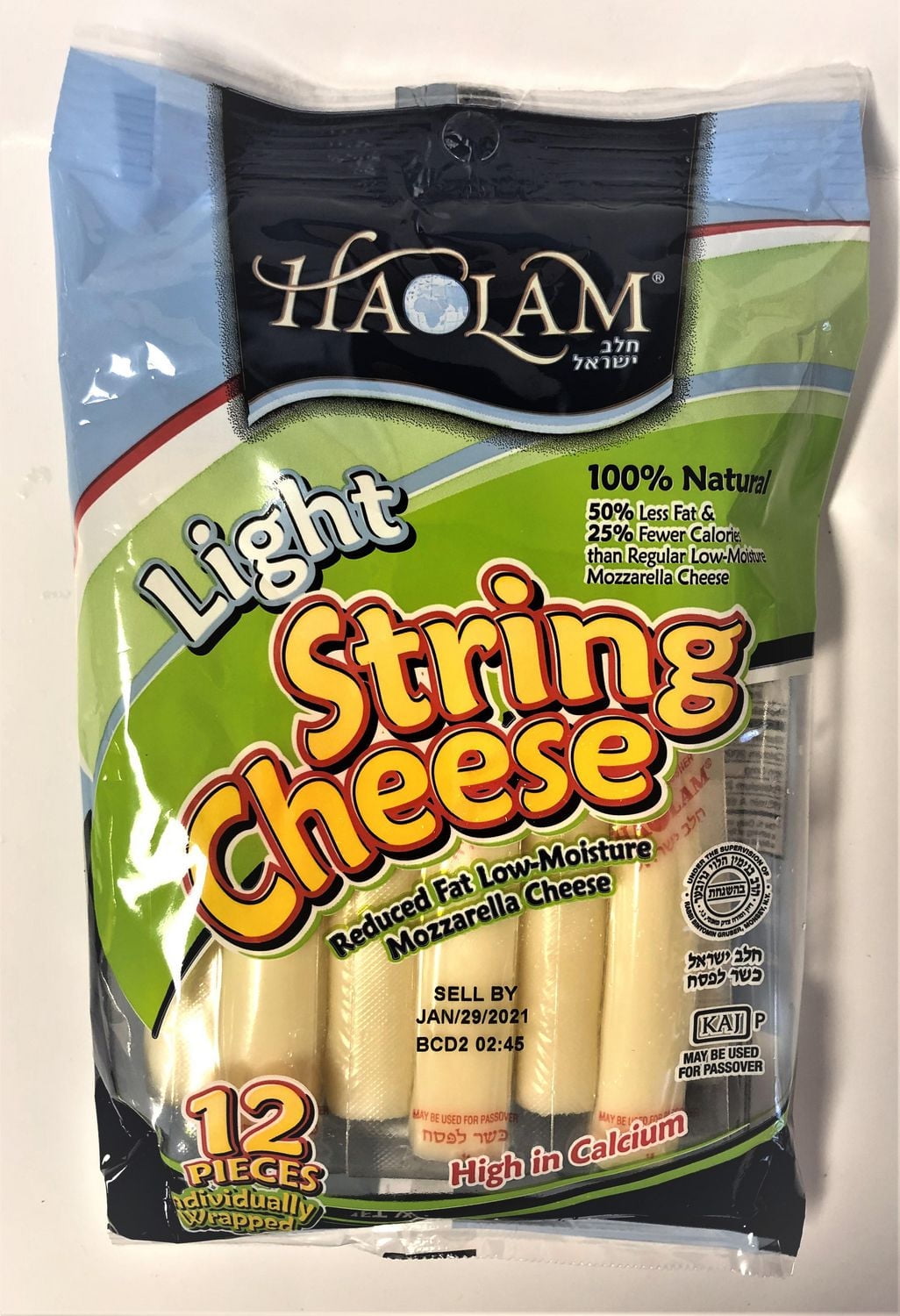 Haolam String cheese Light Reduced Fat Low-Moisture Mozzarella Cheese, String Cheese