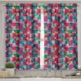thumbnail image 2 of Ambesonne Geometric Valance & Curtain, Italian Grunge Dots, 55"x36", Multicolor, 2 of 6