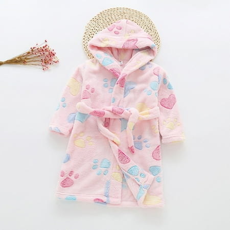 

Juebong Baby Sets Clearances Toddler Baby Boys Girls Cartoon Bathrobes Flannel Night-Robe Sleepwear