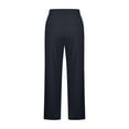 thumbnail image 5 of Women's High Waisted Pants Loose Fit Yoga Lounge Trousers with Deep Pockets Wide Leg Long Pants for Travel & Casual, 5 of 6
