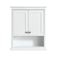 thumbnail image 2 of Deborah Over-the-Toilet Bathroom Wall-Mounted Storage Cabinet in White with Brushed Gold Trim, 2 of 3