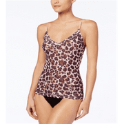 Hanky Panky Women's Animal Print V Neck Blue Size Small