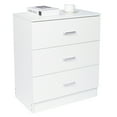 thumbnail image 6 of Ktaxon 3-Drawer Dresser Pure White with Metal Handles Bedside Night Stand Bedroom, White, 6 of 10