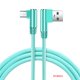 thumbnail image 2 of Bearachild Línea de datos tejida de nailon de doble codo de 1/2/3 metros para Android USB 3 .0 Cable de datos de teléfono Cable de repuesto Teléfono y Comunicación Menta verde 3 metros, 2 of 5