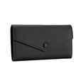 thumbnail image 1 of Cartera de mujer moderna de piel sintética con tarjetero, tarjetero portátil Negro, 1 of 9