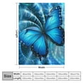 thumbnail image 4 of Creowell Blue Butterfly Printed Blanket Throw Lightweight Super Soft Micro  Throw Blankets Fit Couch Bed Living Room Sofa Chair, 4 of 6