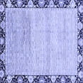 thumbnail image 1 of Ahgly Company Machine Washable Indoor Square Abstract Blue Modern Area Rugs, 8' Square, 1 of 4