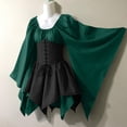 thumbnail image 1 of FcBaudy Longues Robe à Manches Col Rond Costumes pour Femmes Robe Corset Gothique à Manches Robe Haute Col Rond Robe pour Femmes, 1 of 6