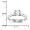 thumbnail image 7 of 14K White Gold mounting Ring Band Only Solitaire Engagement, Size 7, 7 of 7