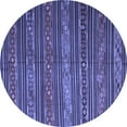 thumbnail image 1 of Ahgly Company Machine Washable Indoor Round Oriental Blue Traditional Area Rugs, 5' Round, 1 of 4