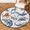 Multicolour 2, variant on CURLYOOT Round Rug 3ft Mexican Area Rug, Washable Circle Mat Non Slip Floor Carpet Mat, Ethnic Mexico Floral Soft Indoor Rugs for Entryway Living Room Dining Room Bedroom