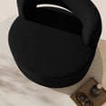 thumbnail image 5 of BELLEZE Contemporary Teddy Swivel Chair with Open-Back Design, Cozy Upholstered Accent Chair for Living Room, Bedroom, or Office - 360° Rotating Base - Burke (Black), 5 of 7