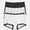 Winter White w Black Lace/ Antique Taupe w Winter White Lace/Black Soot, variant on Joyspun Women's Modal Boyshort with Lace, 3-Pack, Sizes XS-XXXL