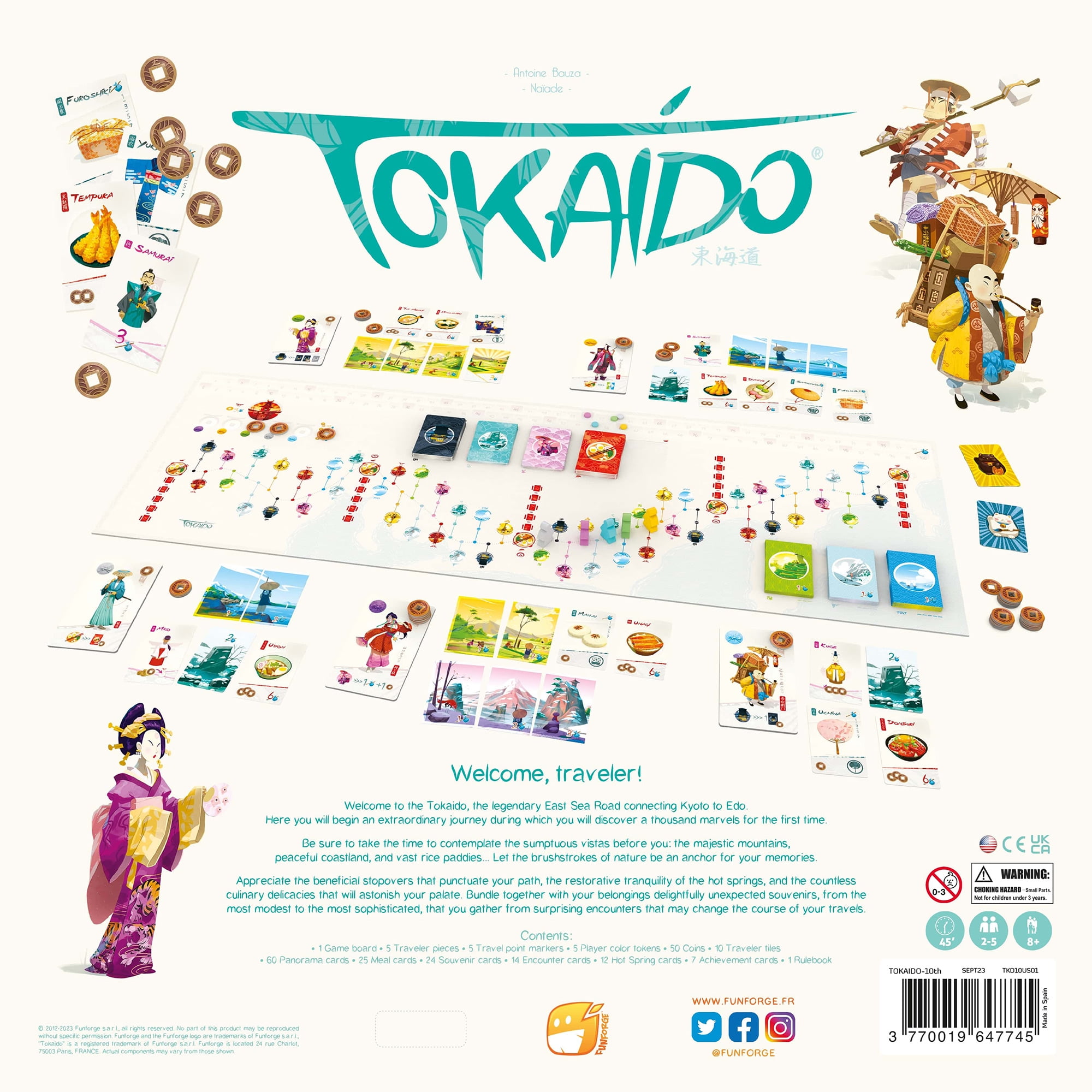 Tokaido: Base Game 10th Anniversary Edition - Exploration & Travel Adventure Board Game, Ages 8+