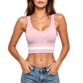 thumbnail image 4 of Yxbdin Wireless Sports Bras for Women Padded Longline Racerback Bra Comfortable Full Coverage Gentle Lift Support Bras for Yoga Athletic Fitness, 4 of 7
