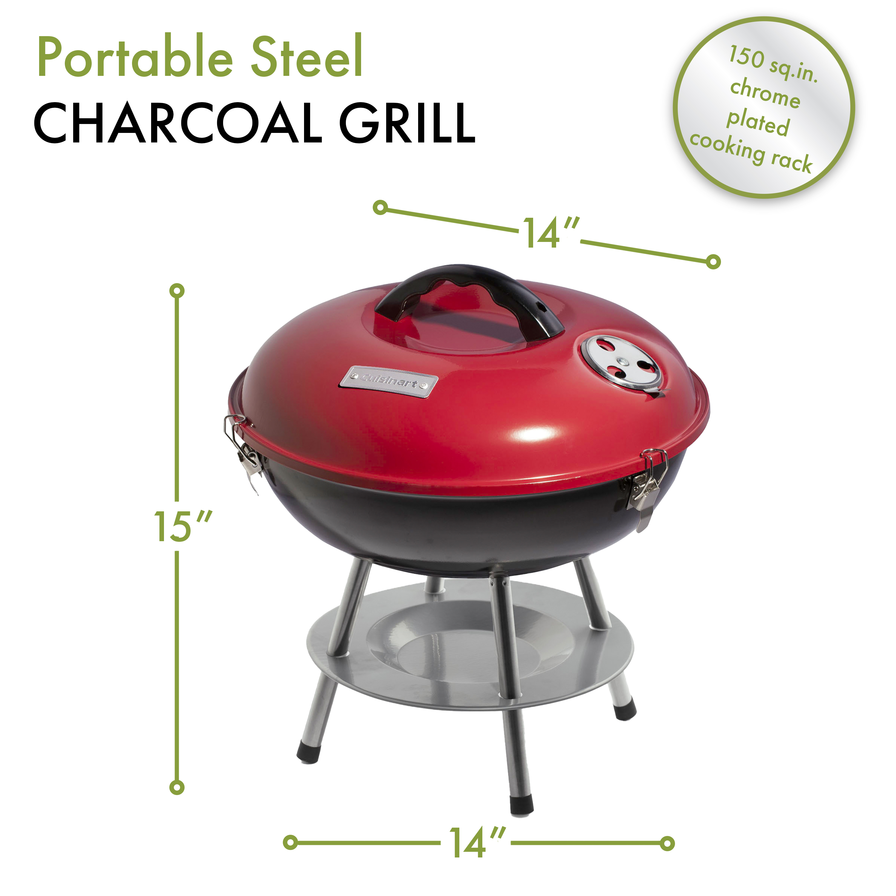 Cuisinart 14" Portable Charcoal Grill - image 3 of 3