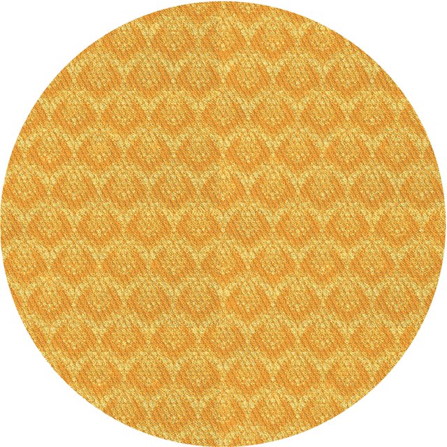 Ahgly Company Machine Washable Indoor Round Transitional Bright Gold Yellow Area Rugs, 3' Round