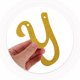 thumbnail image 5 of OUNONA 1Set Large Gold Glitter Letters Alphabet Bunting for Wedding and Birthday, 5 of 6