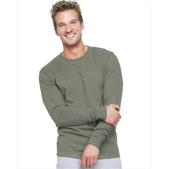5186 Adulte T-Shirt à Manches Longues Taille Moyenne, Vert Stonewashed