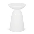 thumbnail image 1 of Mesa Benzara Suma 38 cm redonda para exteriores, hierro blanco, 1 of 5
