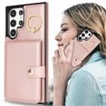 thumbnail image 6 of Allytechgroup Wallet Case for Samsung Galaxy S24 Ultra with Card Slots, RFID Blocking Ring Holder Kickstand Bumper Anti-Scratch Slim Phone Case Cover for Galaxy S24 Ultra, Rosegold, 6 of 8