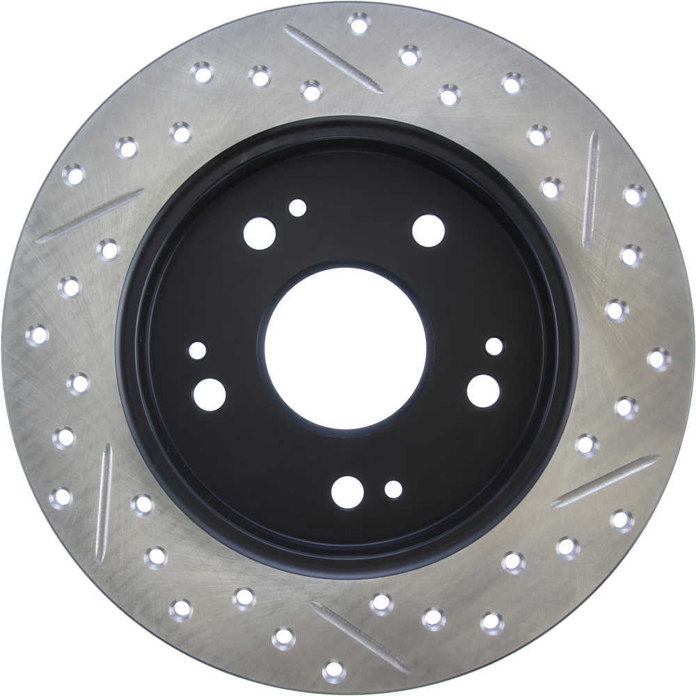StopTech 06-09 Honda Civic Ex/Si Slotted & Drilled Right Rear Rotor Fits select: 2013-2015 ACURA ILX, 2011 HONDA CIVIC VP