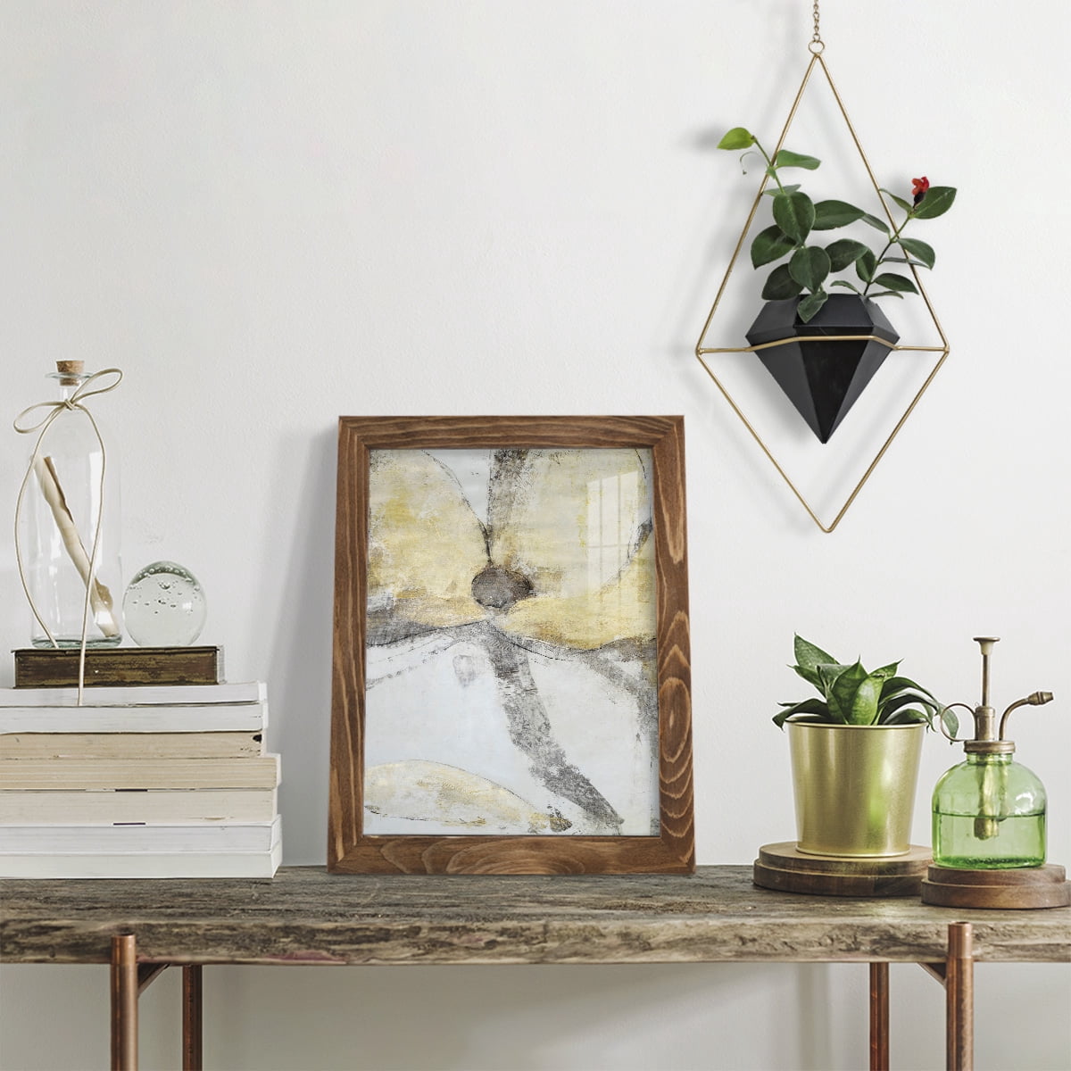 Une Fleur I - Framed Print w/glass - Walnut