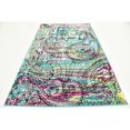 thumbnail image 3 of Unique Loom Metro Henna Floral Area Rug 5' x 8' Rectangle Black/Ivory, 3 of 5