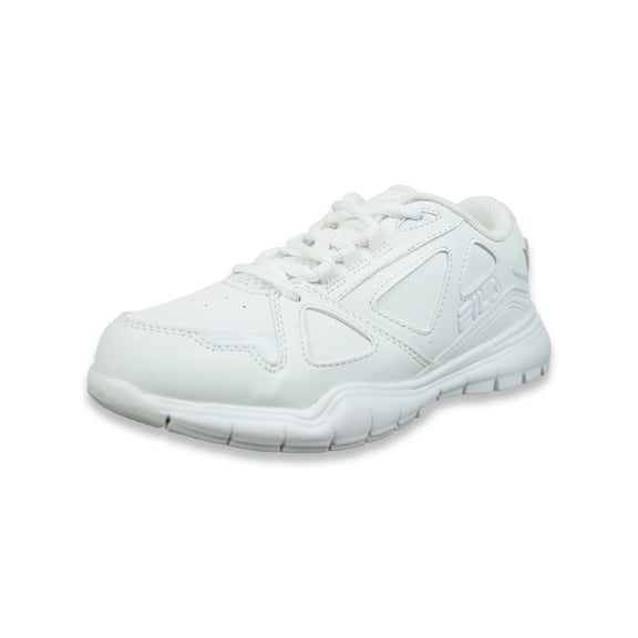 Fila Side-By-Side Boys Shoes Size 2, Color: White/White