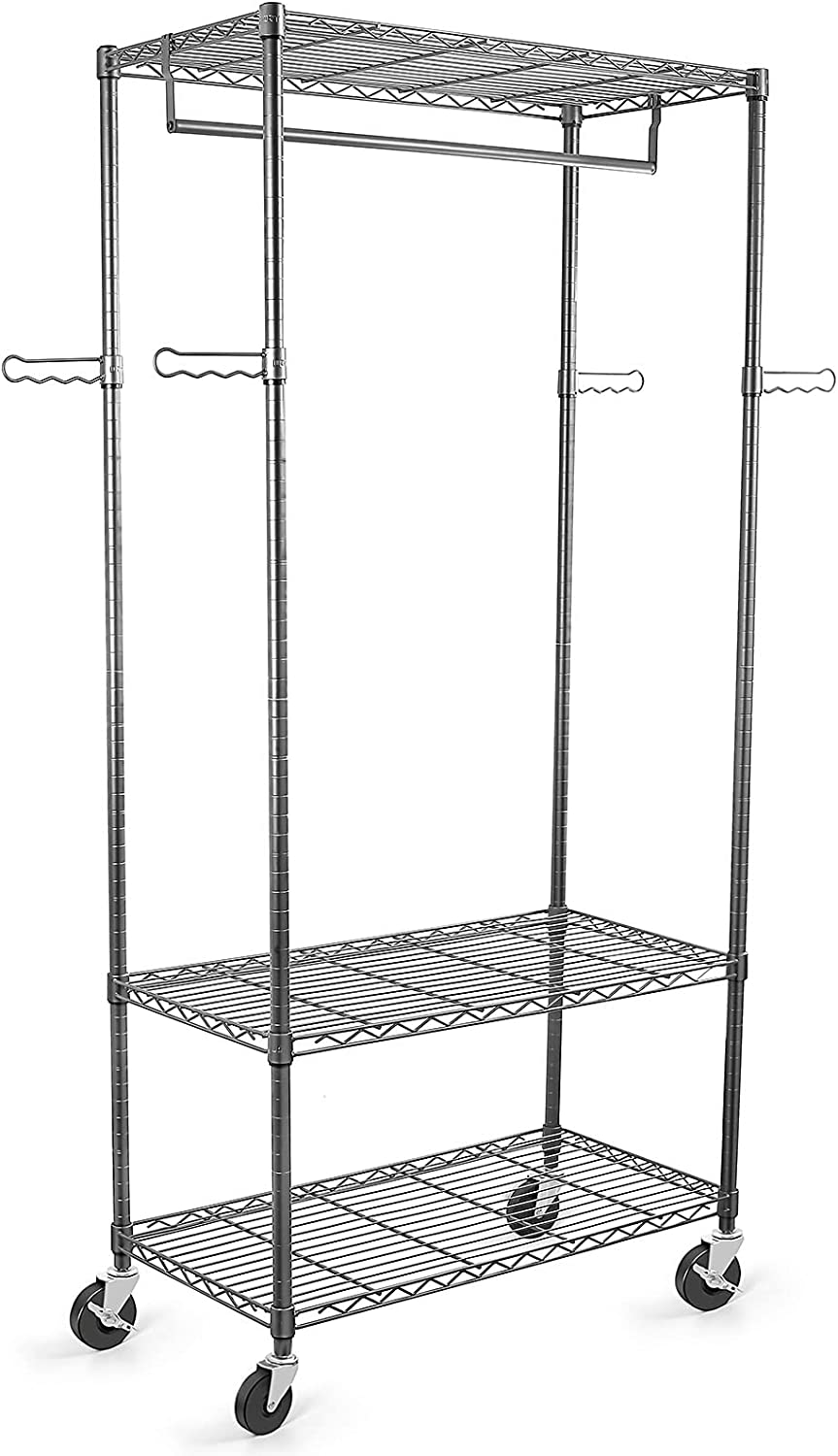3Tier Garment Rack Heavy Duty Clothing Rack Metal Clothes Rack with