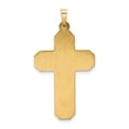 thumbnail image 4 of Auriga 14K Yellow Gold Polished and Textured Hollow Scroll Design Double Cross Pendant for Women, 4 of 6