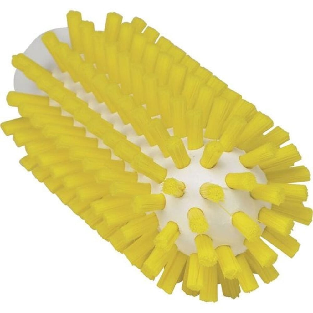 2" W Tube and Pipe Brush, Stiff, Not Applicable L Handle, 5 1/4 in L Brush, Yellow 5380506