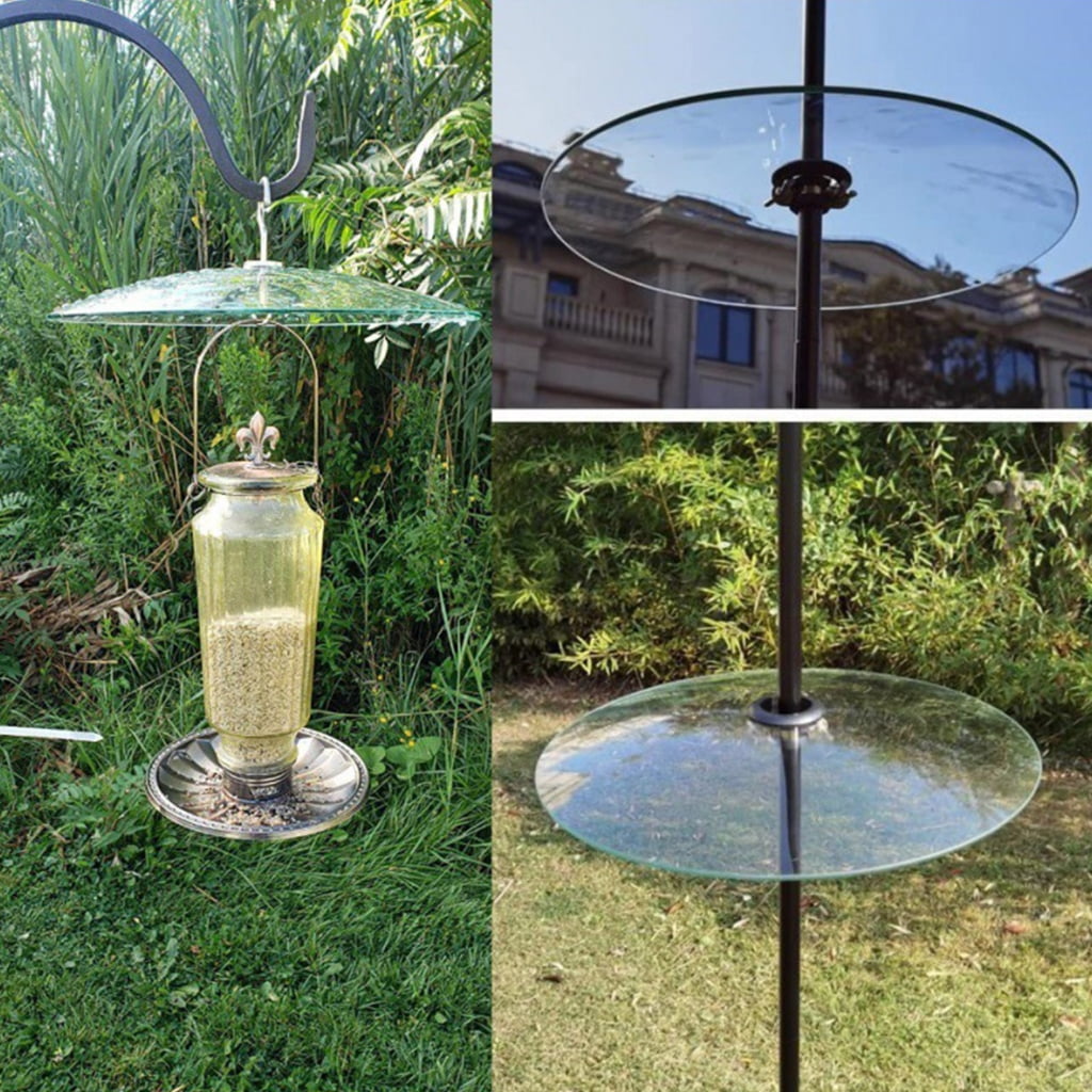 Hanging Bird Feeders Rain Covers 33cm Clear Dome Rain Covers Umbrella Outdoor Rain Protectors for Feeding Station