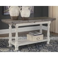 thumbnail image 2 of Signature Design by Ashley Havalance Two Tone Weathered Gray and Vintage White Flip Top Sofa Console Table with Lower Shelf, 2 of 9