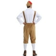 thumbnail image 3 of SWSMCLT Men's 3 Piece Outfit Lederhosen Adjustable Outfit Beers Bavarian Chic Detachable Classic Green Medium, 3 of 5