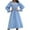 Light Blue, variant on Herrnalise Women’s Dresses Summer 2024 Longoing Sleeve V-neck Stripe IrregularHigh Waist Makings Dress S-XL
