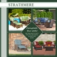 thumbnail image 5 of Hanover Strathmere 6-Piece Wicker and Steel Outdoor Conversation Set, Deep Red, 5 of 17